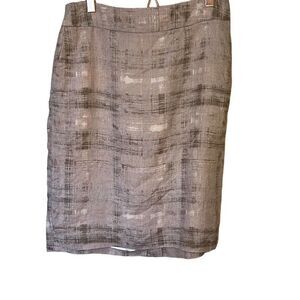 LOFT 100% Linen Straight Mini Skirt